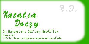natalia doczy business card